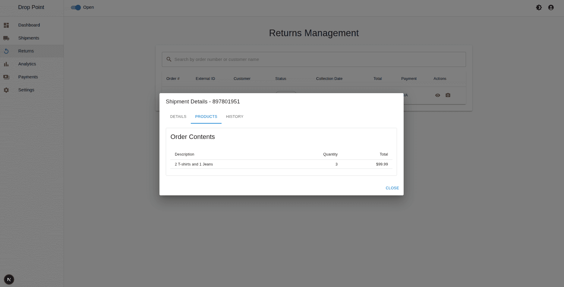 Return Details