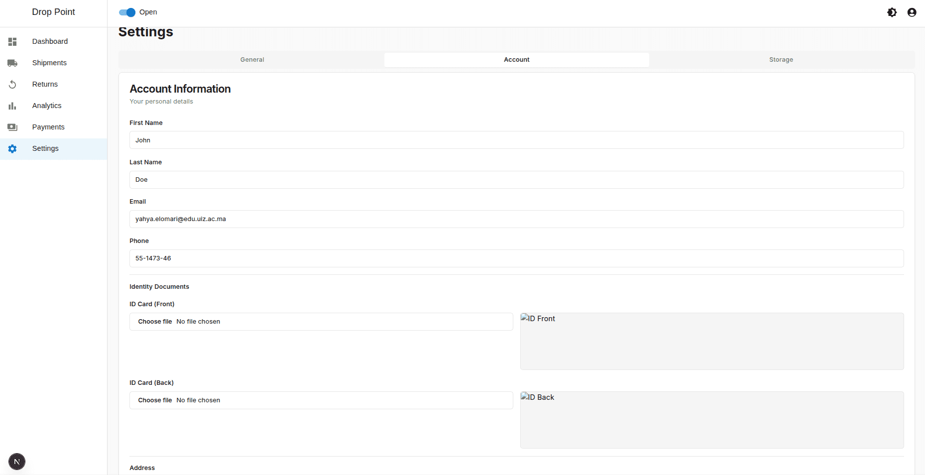 Account Settings