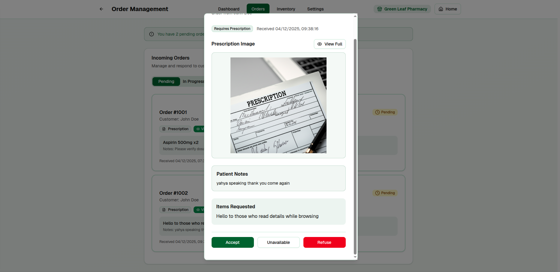 Status Communication